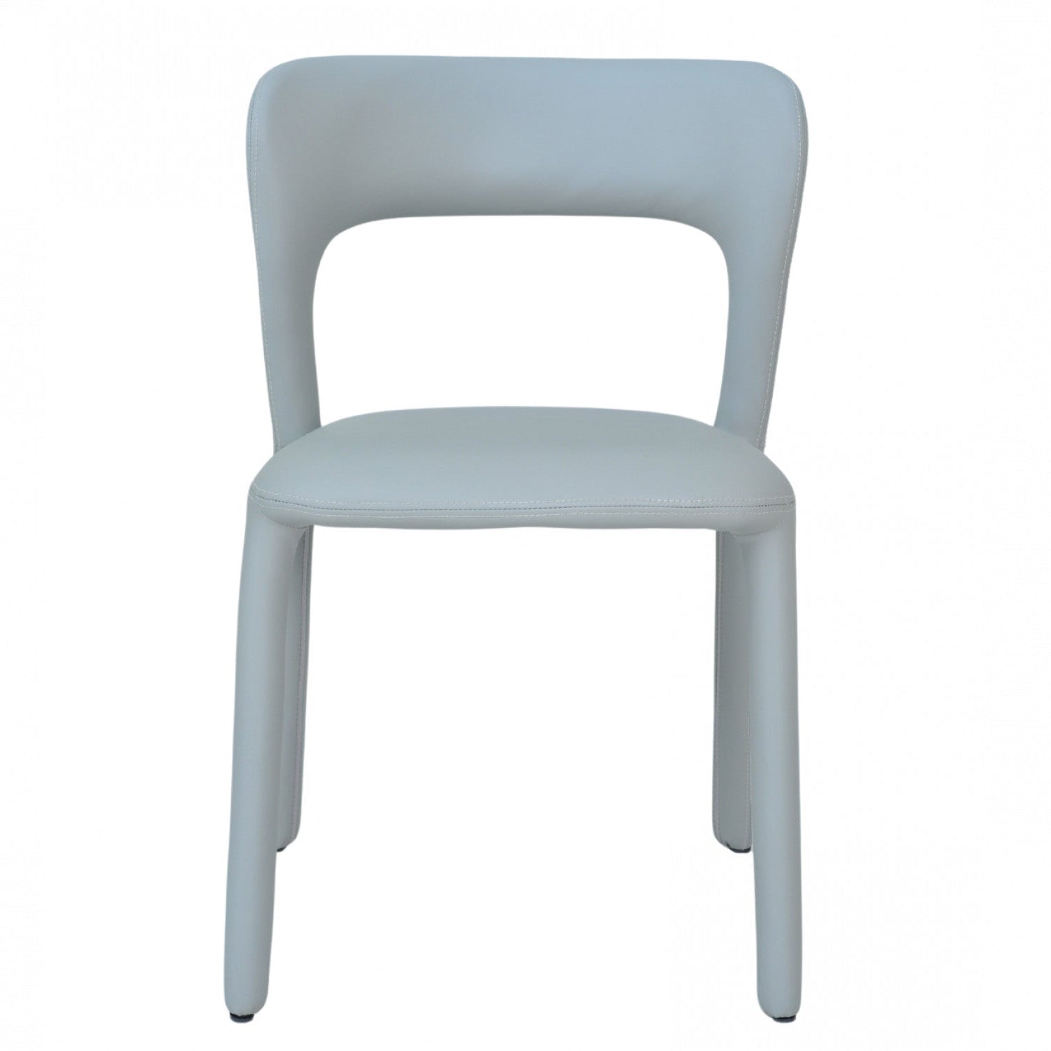 Surrey Hills 01- Grey Leatherette Dining Chair (Set of 2)- NEW!