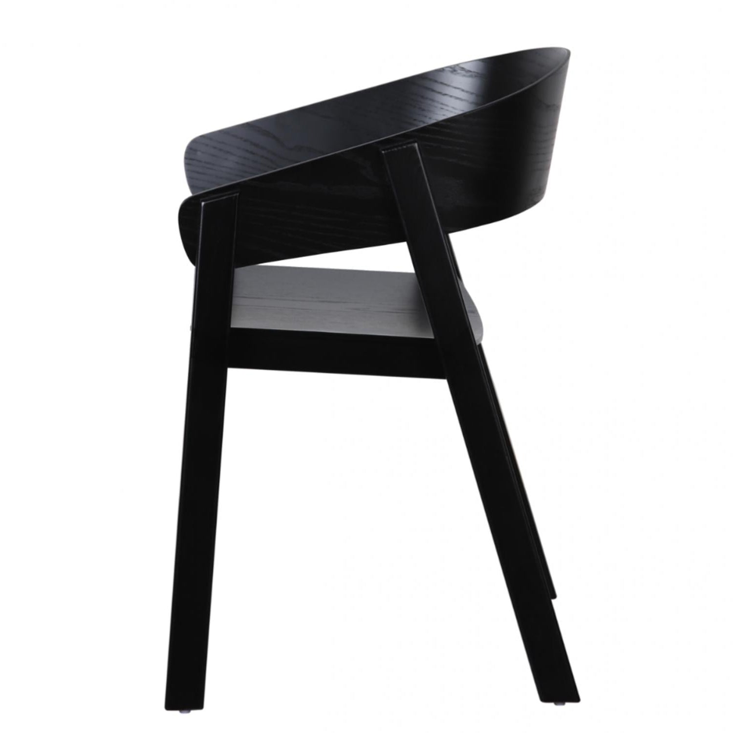 The Bondi 02- Black Ash Wood Dining Chair (Set of 2)- NEW!