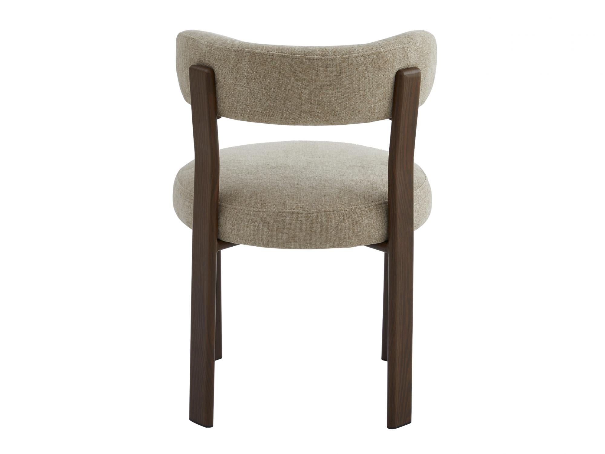 The Paddington 01- Beige Fabric / Walnut Dining Chair (Set of 2)- NEW!