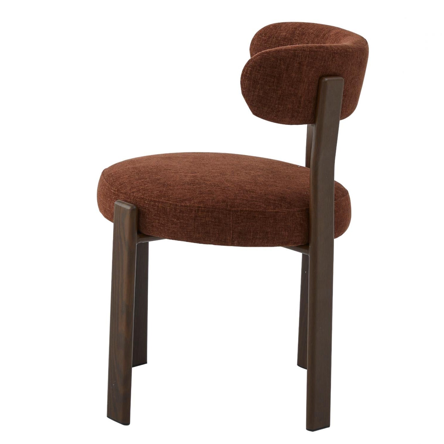 The Paddington 02- Rust Fabric / Walnut Dining Chair (Set of 2)- NEW!