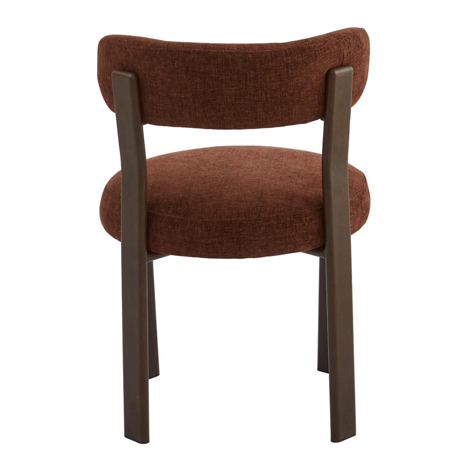 The Paddington 02- Rust Fabric / Walnut Dining Chair (Set of 2)- NEW!