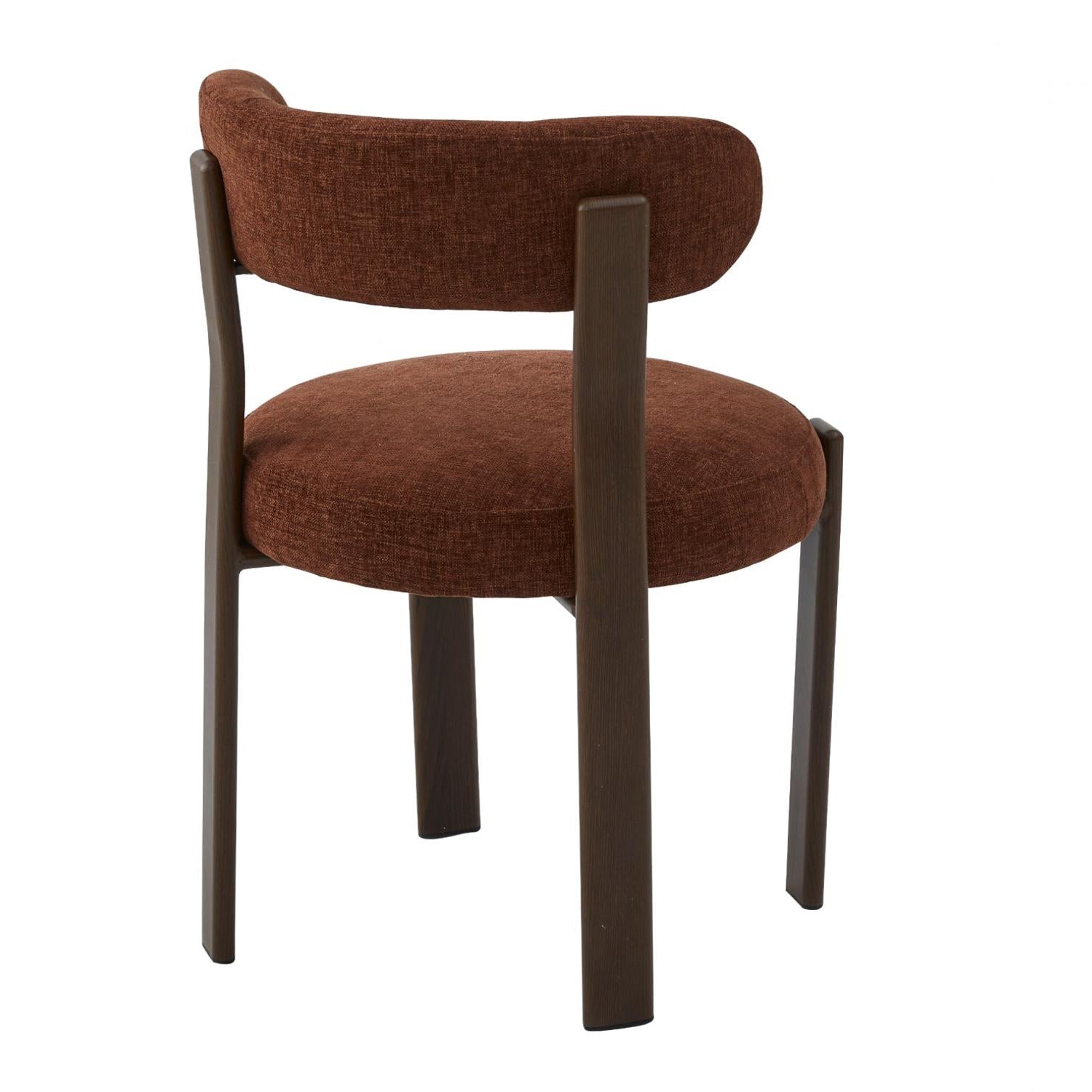 The Paddington 02- Rust Fabric / Walnut Dining Chair (Set of 2)- NEW!