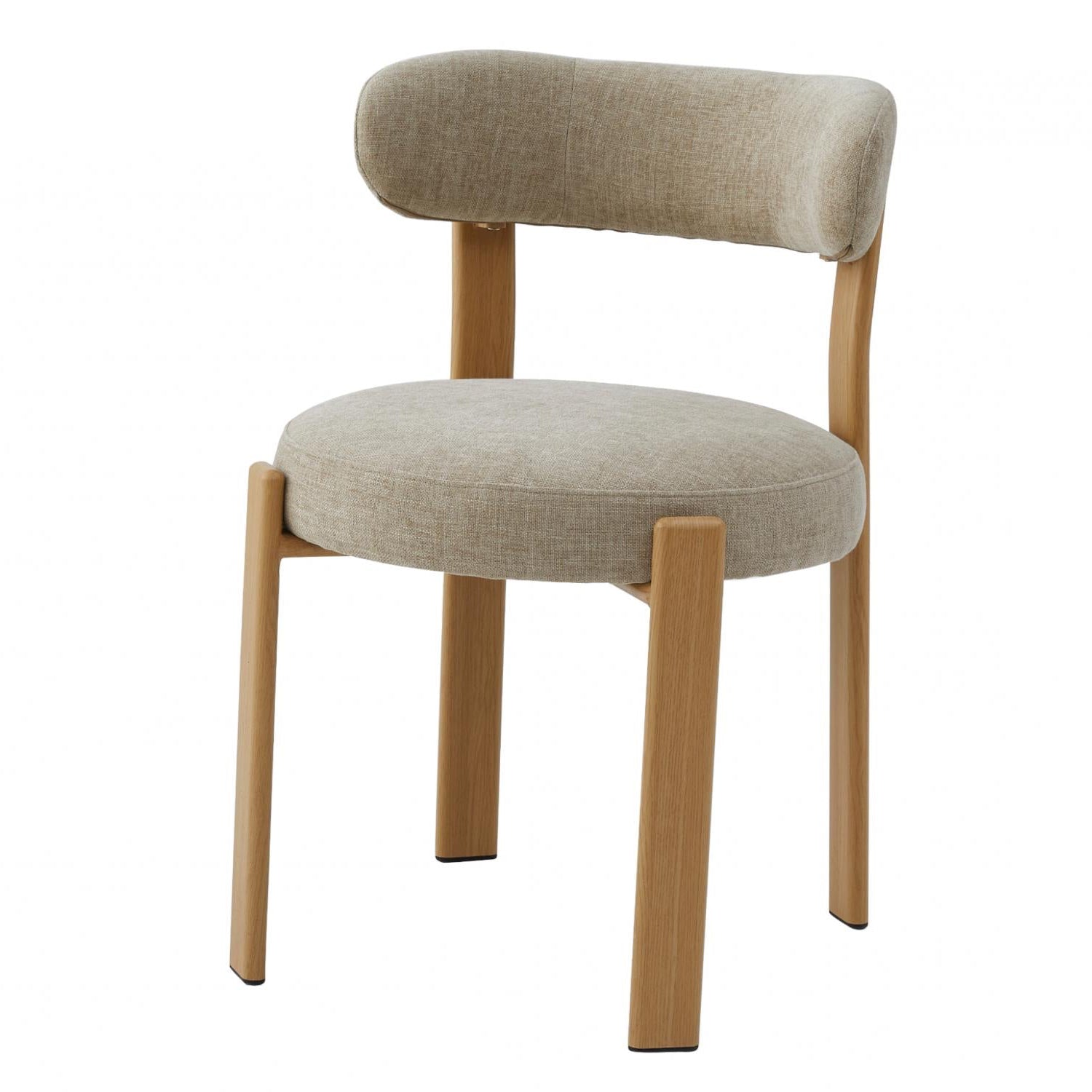 The Paddington 03- Beige Fabric / Oak Dining Chair (Set of 2)- NEW!