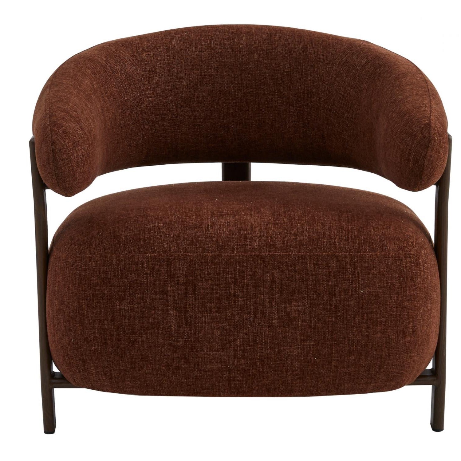 Darlinghurst 01- Rust Chenille Fabric Accent Chair- NEW!