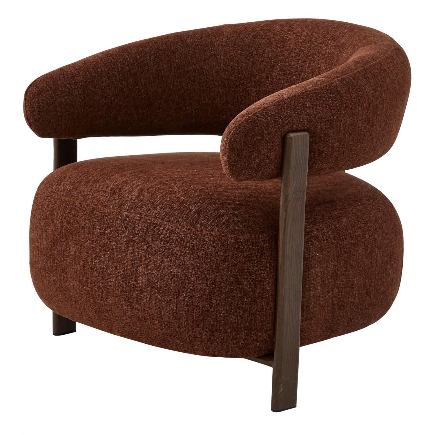 Darlinghurst 01- Rust Chenille Fabric Accent Chair- NEW!