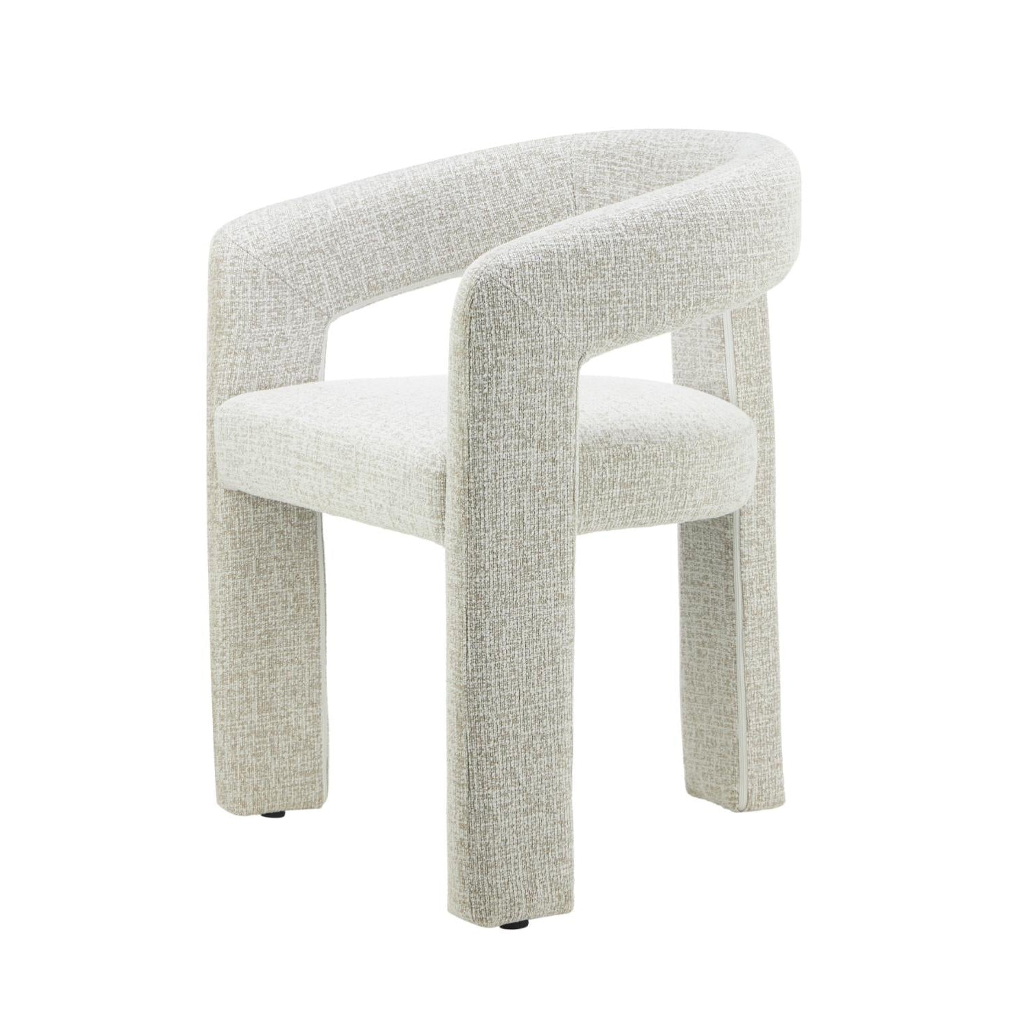 The Coogee 01- Light Grey Bouclé Fabric Dining Chair (Set of 2)- NEW!