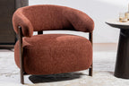Darlinghurst 01- Rust Chenille Fabric Accent Chair- NEW!