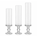 Roman Glass Candle Holders (Set of 3)