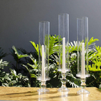 Roman Glass Candle Holders (Set of 3)