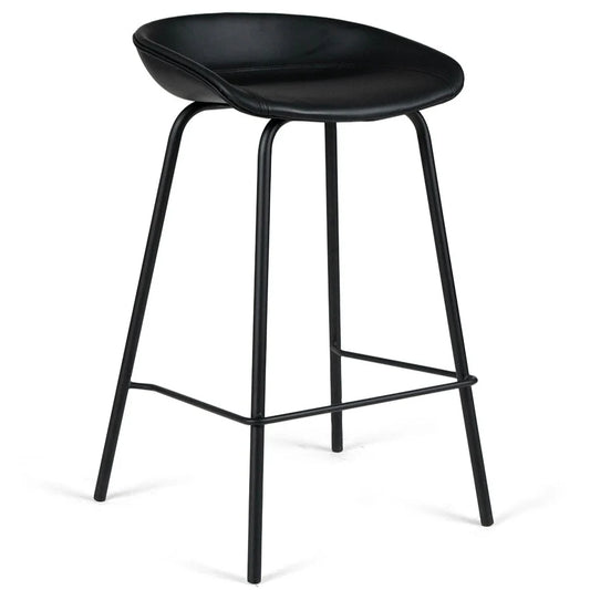 Giada Black Leatherette Counter Stool