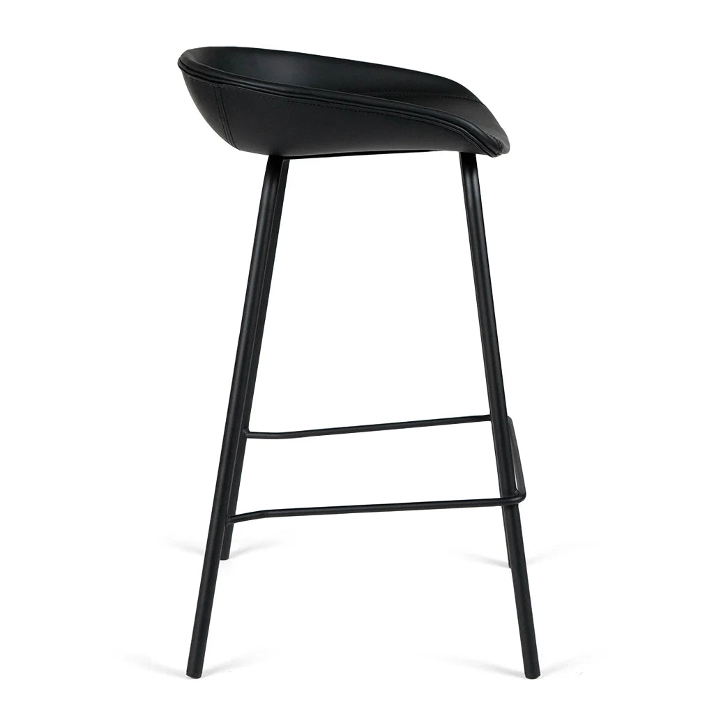 Giada Black Leatherette Counter Stool