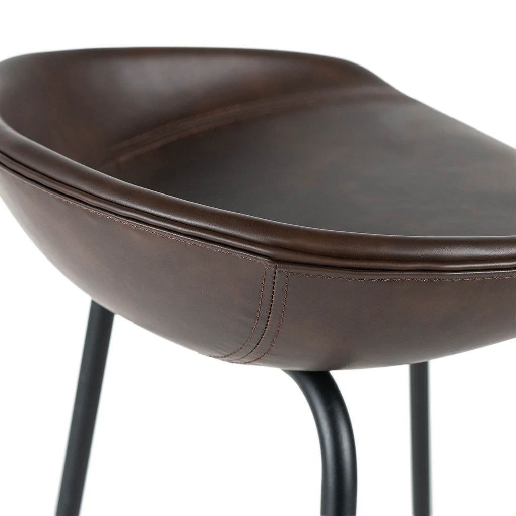 Giada Brown Leatherette Counter Stool