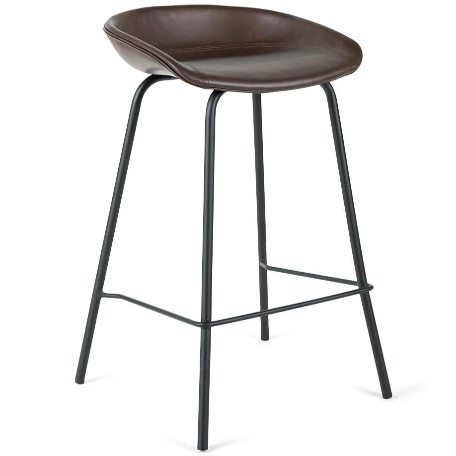 Giada Brown Leatherette Counter Stool