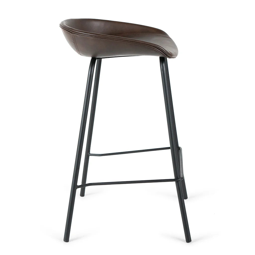 Giada Brown Leatherette Counter Stool