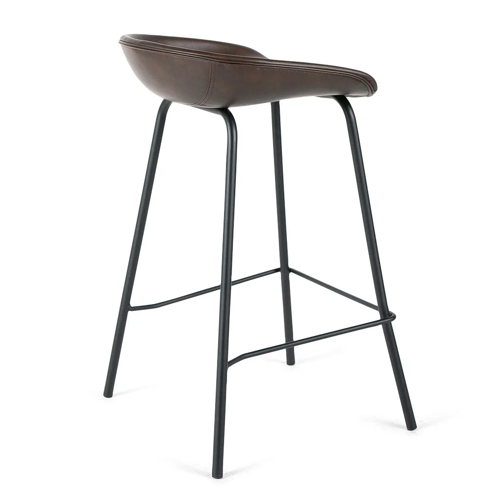 Giada Brown Leatherette Counter Stool