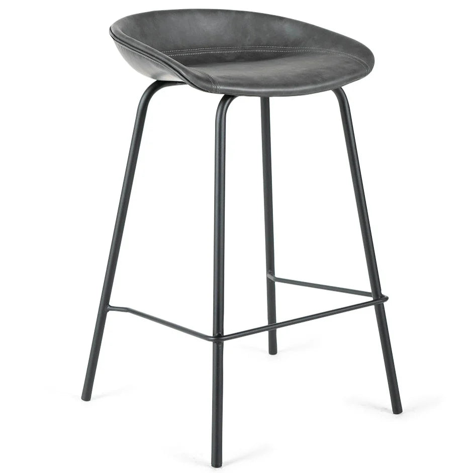 Giada Grey Leatherette Counter Stool