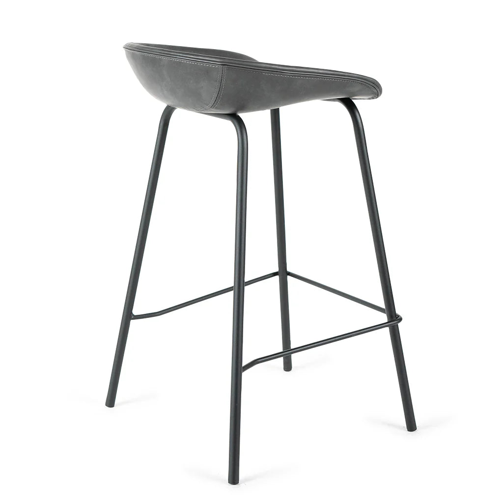 Giada Grey Leatherette Counter Stool