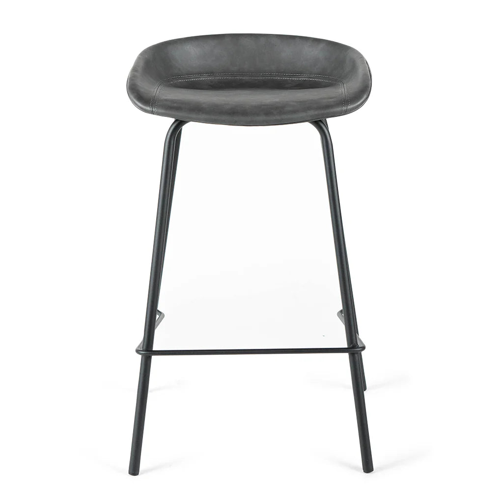 Giada Grey Leatherette Counter Stool