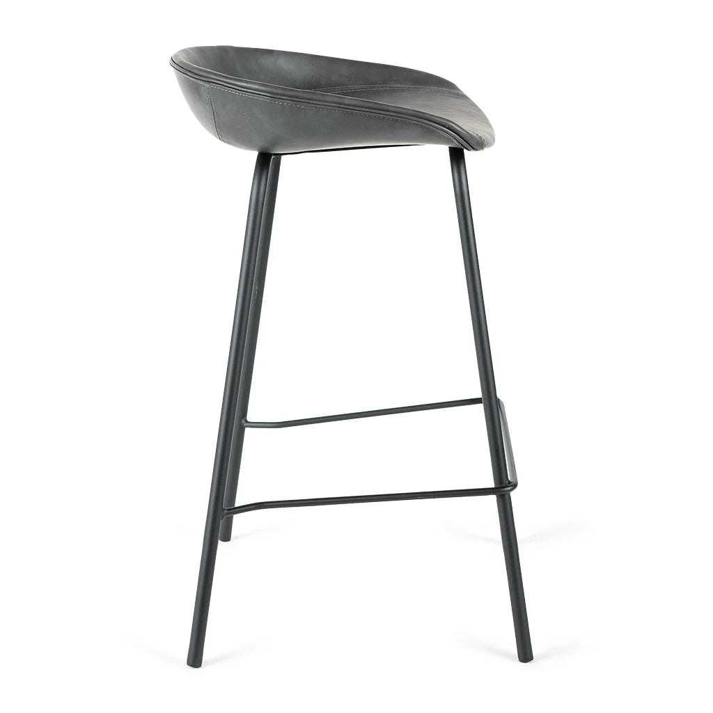 Giada Grey Leatherette Counter Stool