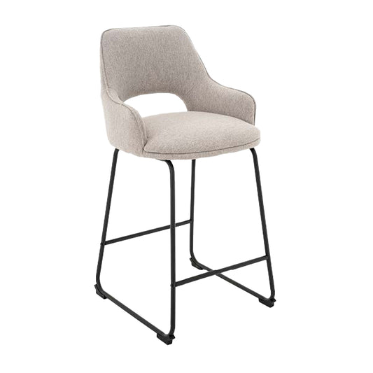 Amy Light Grey Fabric Counter Stool