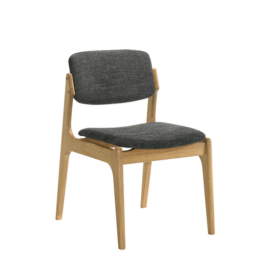 Siena Charcoal Fabric Natural Oak Dining Chair