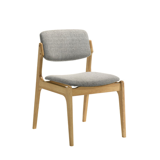 Siena Grey Fabric Natural Oak Dining Chair