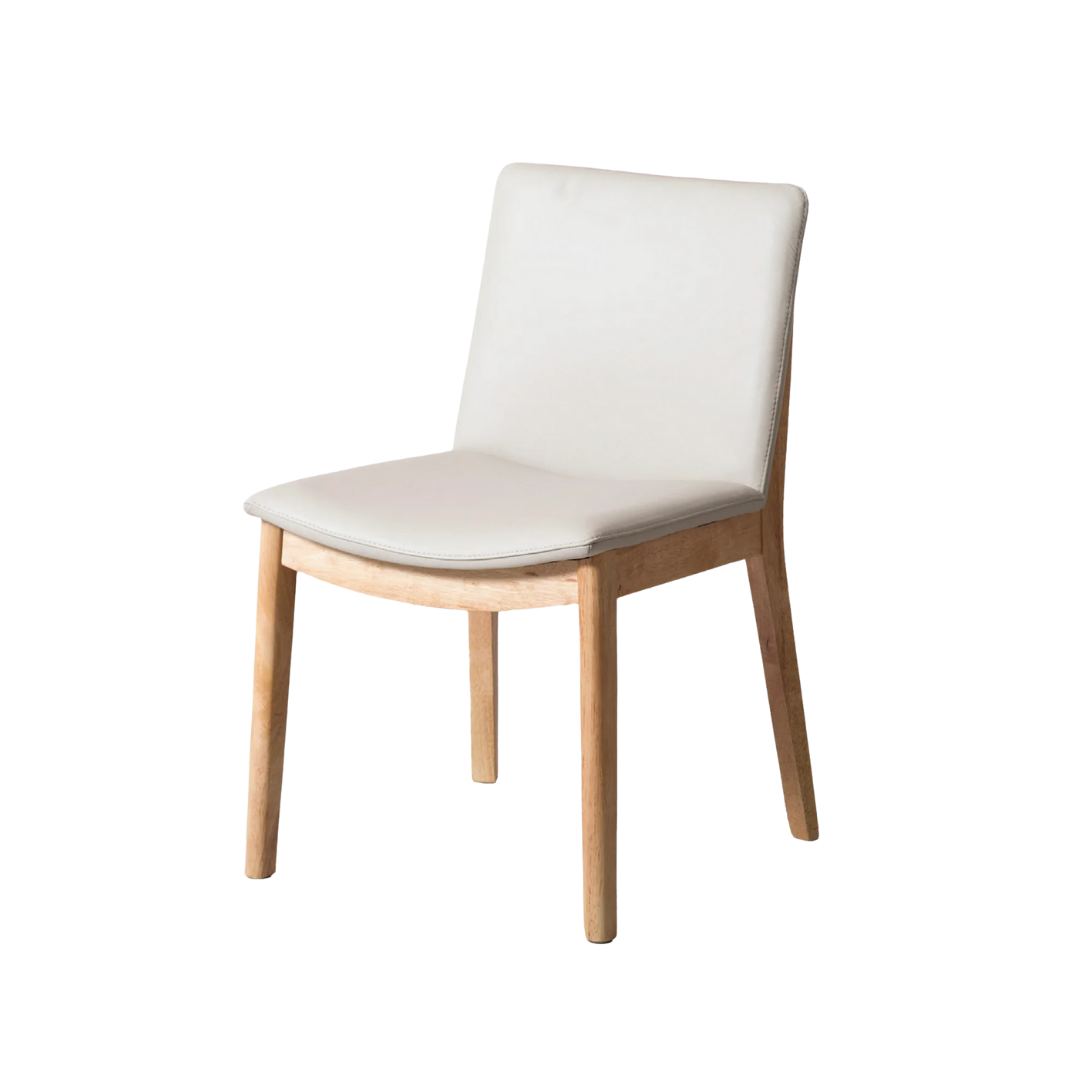 The Hawthorn 06- Wheat Leather / Natural Oak Dining Chair