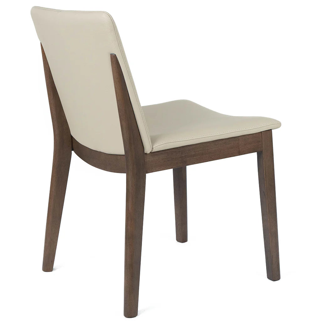 Koda Wheat Leather Walnut Oak Dining Chair