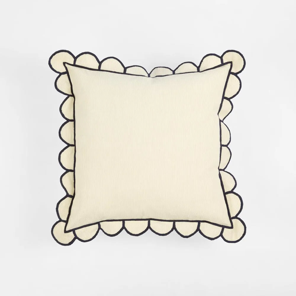 Elara Blue Edge Throw Cushion