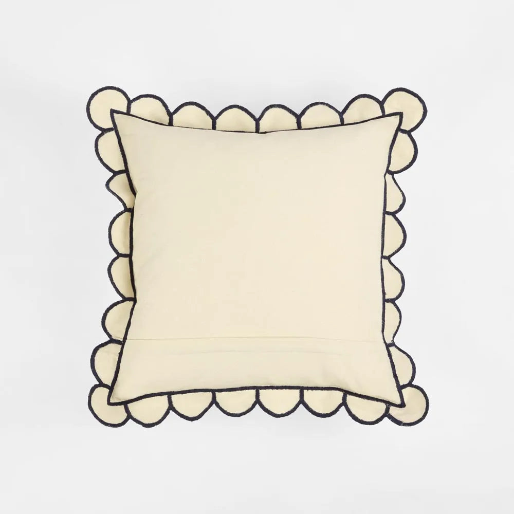 Elara Blue Edge Throw Cushion