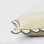 Elara Blue Edge Throw Cushion