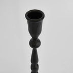 Jonah Forged Iron Candle Holders (Set of 3)- Black