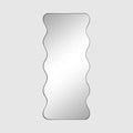 Ripple Iron Floor Mirror- Black