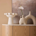 Decorative Bobble Bowl- White