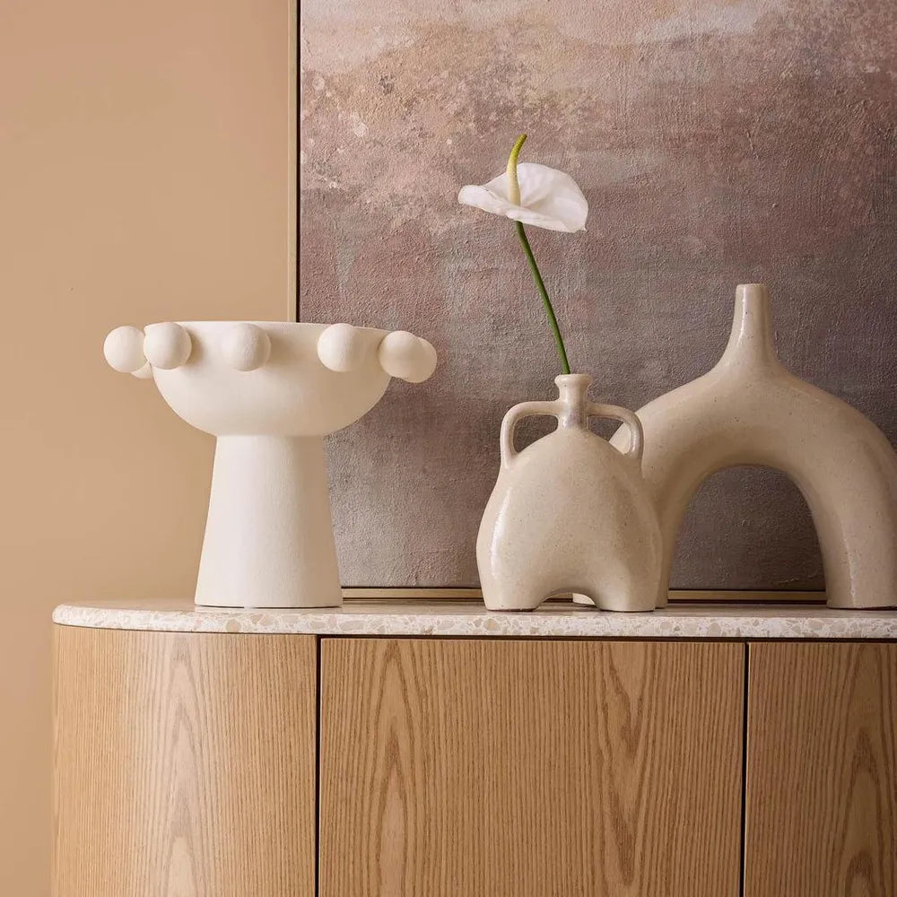 Decorative Bobble Bowl- White