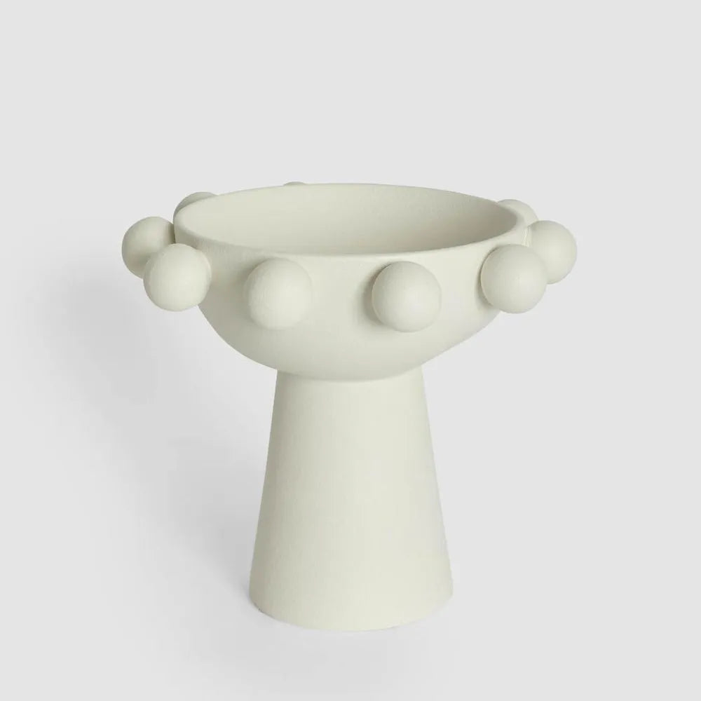 Decorative Bobble Bowl- White
