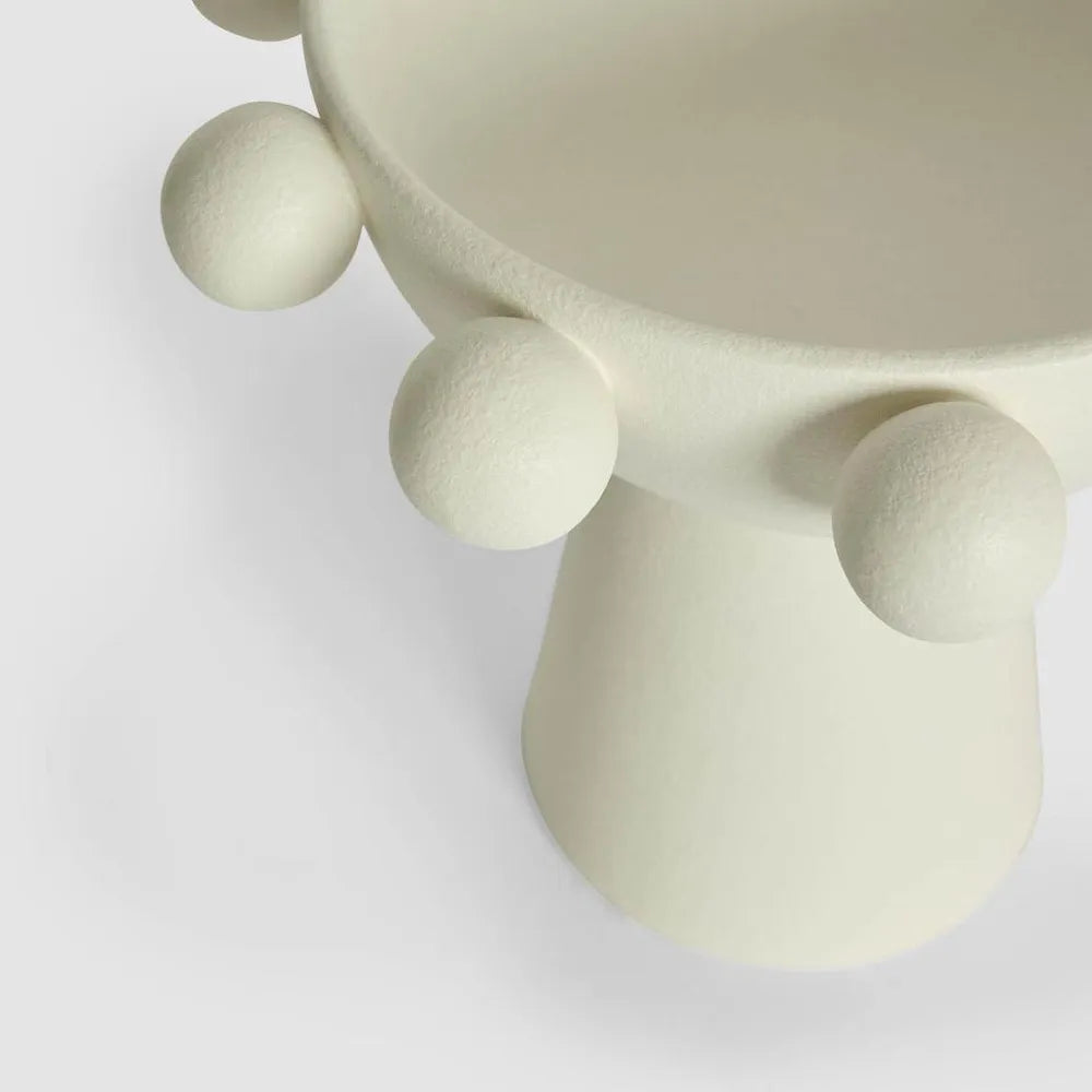 Decorative Bobble Bowl- White