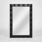 Facet Rectangle Mirror- Black