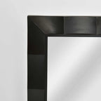 Facet Rectangle Mirror- Black