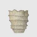 Ruffle Vase- Off White