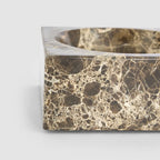 Concave Bowl- Dark Emperador Marble