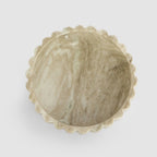 Scalloped Bowl- Brown Marble