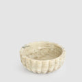 Scalloped Bowl- Brown Marble