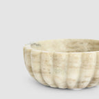 Scalloped Bowl- Brown Marble