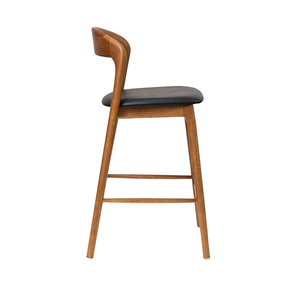 Mira Walnut Oak Counter Stool